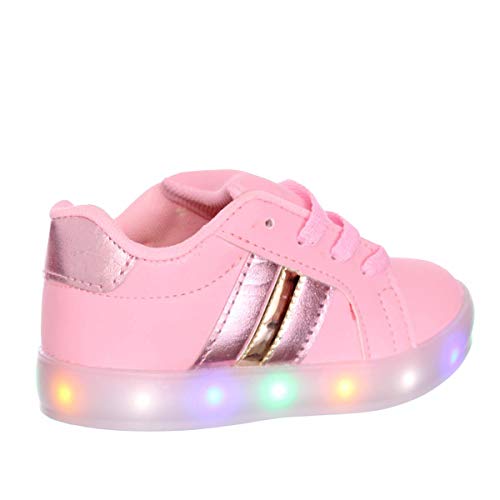 Tenis Led Luz pisca Feminino infantil menina rosa ou branco