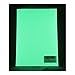 Feuilles luminescentes premium - feuilles de couleur auto-luminescentes, papier luminescent pro, feuilles phosphorescentes, Tatouage mural DIY, papier bricolage luminescent, Sticker mural DIY, Feuilles lumière-noire, Papier UV (Base matérielle: aluminate de strontium) (A4, Jaune-Vert)