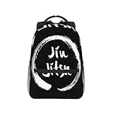 Mochila brasileña Jiu Jitsu Enso Blanco Artes marciales Daypack Gran capacidad Niños Libro Escuela Hombro para hombres Mujeres Regalos de Halloween y Navidad