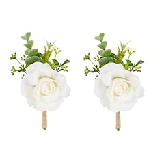 2 Boutonnieres White