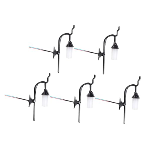 Hemoton Dollhouse Wall Lamp 5pcs Miniature Painting Lamps Micro-Landscape Decorations Wall Mount