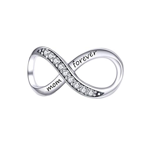 Leefeel Mom Forever Infinity Charms Exquisite Infinite Mother Beads Charms For Women Bracelets Charm Diy Mother'S Day Jewelry Gifts cover