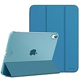 MoKo for iPad 10th Generation Case 2022, Slim Stand Hard PC Translucent Back Shell Smart Cover Case for iPad 10th Gen 10.9 inch 2022, Support Touch ID, Auto Wake/Sleep, Peacock Teal Blue