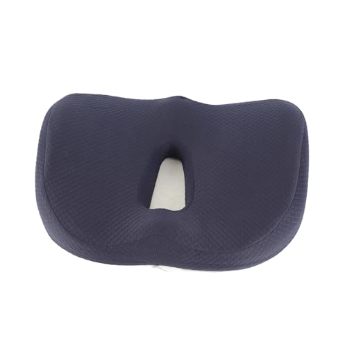 Image of Rcniso Comfortable Memory Foam Seat Cushion Oval Design for Office and Travel Chair Lightweight Breathable Navy Blue 1 Unit