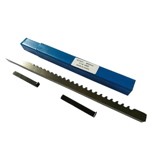 VARNOK Keyway Broach 8mm C HSS Keyway Broach Push Type Metric Size Broaches High Speed Steel Keyway Cutting Broaching Tools for CNC Router(6mm C1)