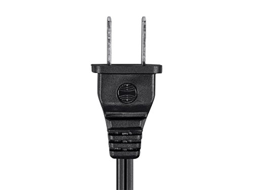 Monoprice Ac Power Cord Cable - 3 Feet Without Polarized | 18Awg, 10A (Nema 1-15P To Iec-320-C7) Black #TOP4