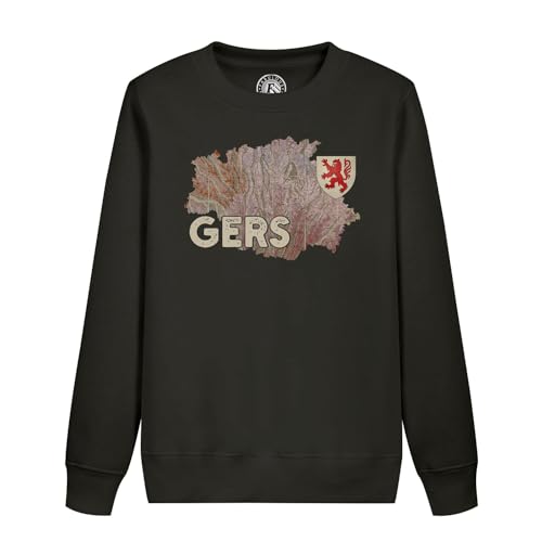 Sweatshirt Gers 32 pour enfant avec carte ancienne d'Auch Occitanie