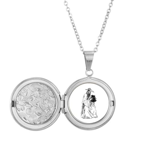 Collier avec médaillon Motif prêtre Dao China à porter au quotidien