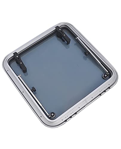Galamarine Deck Hatch/Marine Hatch Porthole - Anodized Aluminum Square Hatch With Tempered Glass For Boat/Yacht/Nautical/Rv (22.6"X22.6") #TOP1