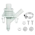 385311641 RV Water Valve Kit Compatible with Sealand Dometic Toilets 300,301,310,311,320,321 Series Pedal-Flush Toilet,Camper Trailer Toilet Pedal Flush Toilets Includes Hose Clamp and Hardware Kit