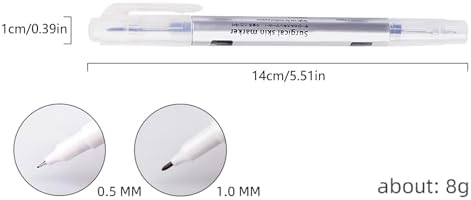 10pcs Makeup Positioning Marker Pen Surgical Skin Tool, Microblading with Paper Ruler Double Ended — view 6