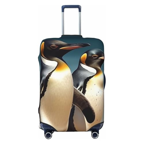 Travel Luggage Cover Anti-Scratch Suitcase Cover Protector Elastic Thicken Luggage Protector Washable Baggage Covers Stylish Animal Penguin Suitcase Sleeve Fit 18-32 Inch Luggage Medium