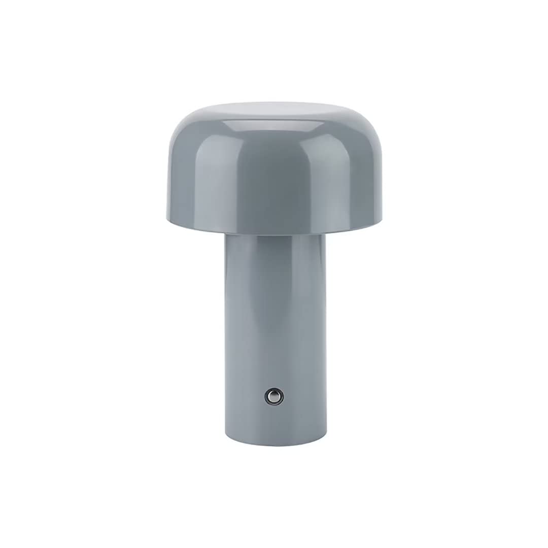 LYVQZPWLR LED Touch Bedside Table Lamp, Cordless Rechargeable LED Mushroom Bedside Lamp Dimmable Touch Multicolor Non-Slip Iron(Grijs)