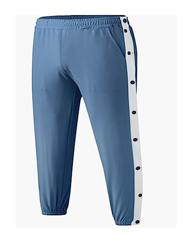Pantalon de survêtement pour hommes jogger ample boutons-pression d'entraînement de basket