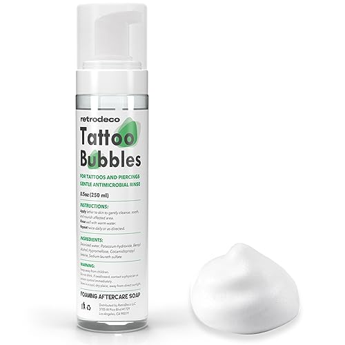 RetroDeco Tattoo Bubbles 8.5oz Foaming Aftercare...