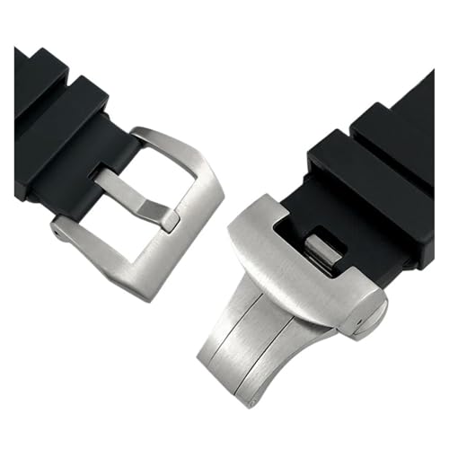 Bracelet Silicone Incurvé 22mm Souple avec Boucle Déployante - 5