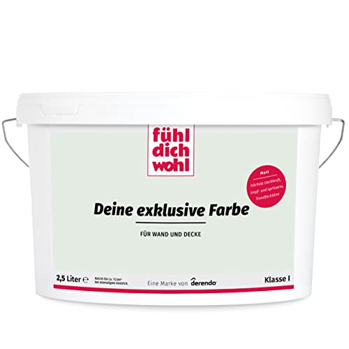derendo Fühl Dich Wohl Deine Farbe, matte Wandfarbe grün, hohe Deckkraft,...