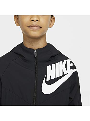 Nike Sportswear Windrunner Big Kids' (Boys') Jacket (Small, Black/White)4