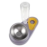 De stockage d'eau pour animaux de compagnie : fabriquée en matériau robuste, sûre et durable, avec une excellente texture, il y a des patins antidérapants sur le fond, peut l'utiliser en toute confiance, mangeoire double face à double bol