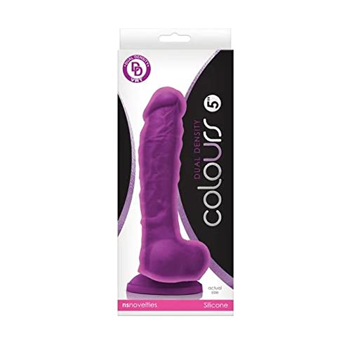 Dildo double densité 5 pouces NS Novelties Colours Purple pour stimulation intime douce - 2