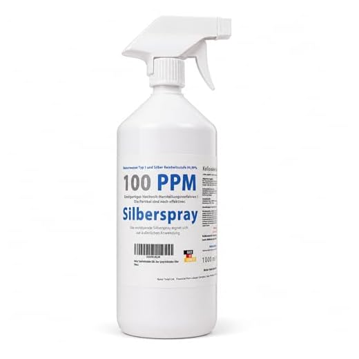 Kolloidales Silber Spray 100PPM Hund Katze Pferd - 1000ml MEGA Vorrat - Wundspray Juckreiz Milben - Natürliches Mittel Hautpflege Tiere - Silberspray hochdosiert