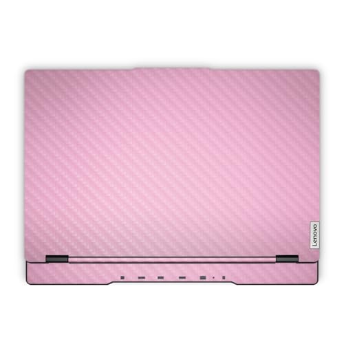 Carbon Fiber Laptop Skin Compatible with Lenovo Legion 5 Gaming Laptop (15IRX9) 2024 - Solid Pink - Premium 3M Vinyl Protective Wrap Decal Cover - Easy to Apply | Crafted in the USA