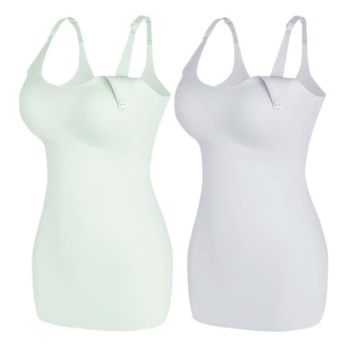 Soutien-gorge intégré d'allaitement lot de 2 tops de grossesse sans couture ultra extensibles
