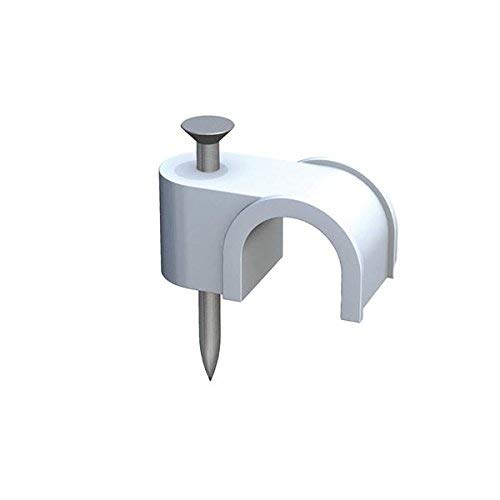 fischer - Grapa Pinza fija cables Sg-25 Gris. Para la colocación de cables y tuberías pvc (100 unidades)