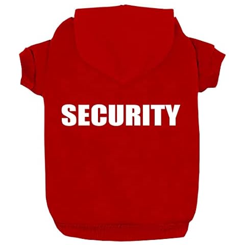 Izefia Sudadera con Capucha Security para Perros (Rojo,M) Cover