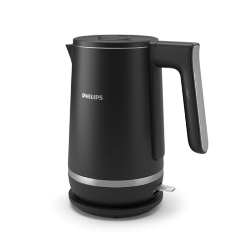 Philips Double-Walled 5000 Series HD9395/90 - Kettle 1.7L 1850-2200W Double-walled Insulating Layer Stainless Steel Pot Black