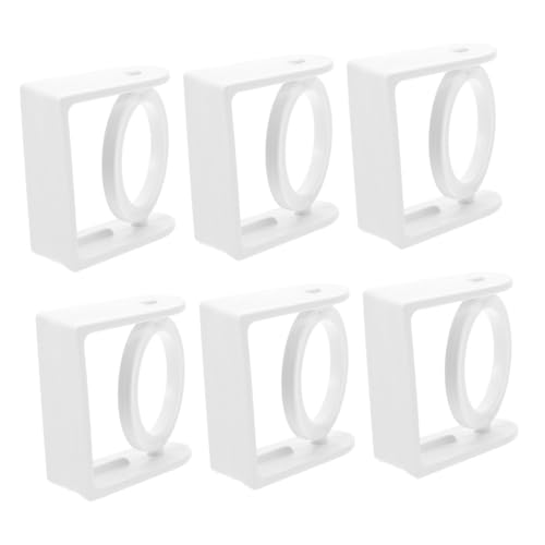 Hemobllo 6 Pcs No Drill Curtain Rod Brackets Self Adhesive Holders for Secure Curtain Rod Mounting Home Bathroom and Kitchen Sturdy and Elegant Design