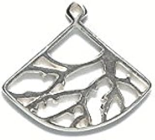 Amoracast Sterling Silver Charm Chinese Fan Branch 11x15mm, 11 x 15mm