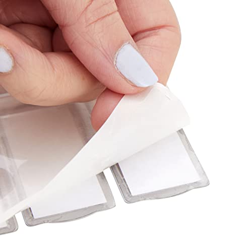 9 Pack Small Self Adhesive Metal Bookplates For Books, Drawers, Horizontal Label Holder For Drawer, File Cabinet, Shelves, Classroom, Library, Office (2 X 1 Inches) #TOP5