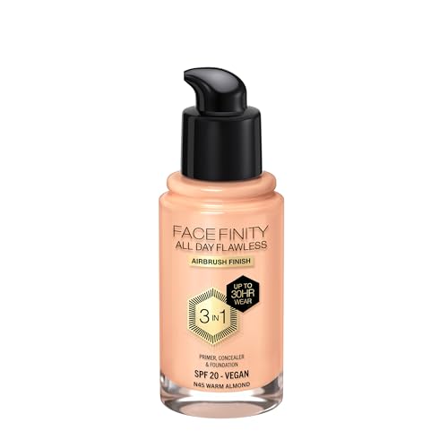 Image of Max Factor Facefinity All Day Flawless 3-in-1 Foundation - N45 Warm Almond