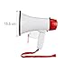 Relaxdays Megafon Stadion, Bullhorn mit klappbarem Griff und Schlaufe, lustiger Ole Sound, Megaphon, 10 Watt, rot/weiß