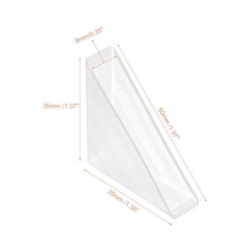 Image of uxcell 8Pcs Plastic Corner Protectors 9x50mm Right Angle Shape Glass Corner Guards Cushion for Corner Protection of Glass, Mirror, Tile, White