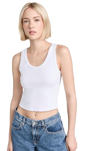 perfectwhitetee Women's Blondie Structured Rib Bra Friendly Tank