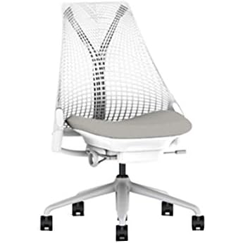 Herman Miller AS1YA22NAN265BB981H09 Sail Chair, Office Chair, Armless, White, No Forward Tilt BB Caster