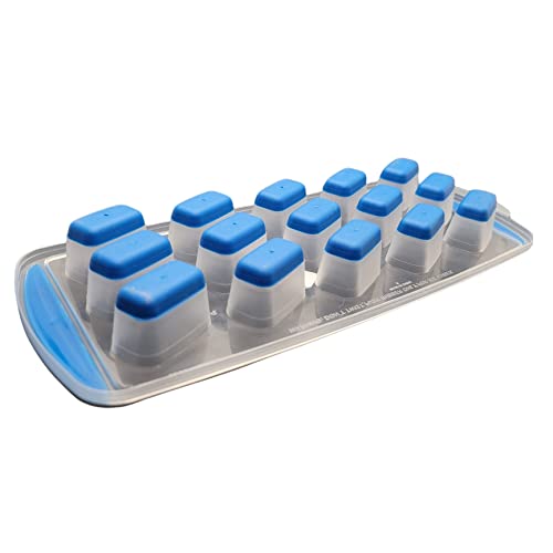 Bandeja para cubitos de hielo flexible de silicón azul miniatura 2