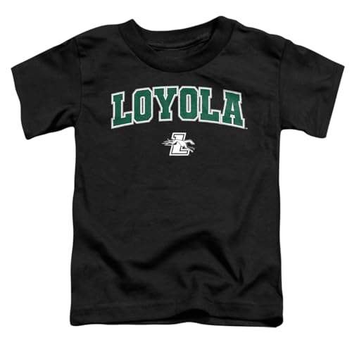 LOGOVISION Loyola University Maryland Arch Logo Black Kids T Shirt (2) for Toddler Boys and Girls, Black