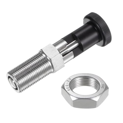 Harfington HTA240129HH000936 Push Fit Ball Nose Spring Plunger M20X1.5 Thread Length 1.3 Inch Pin Dia.10Mm Stainless Steel Self-Locking Plunger Retractable Index Plunger thumb #2
