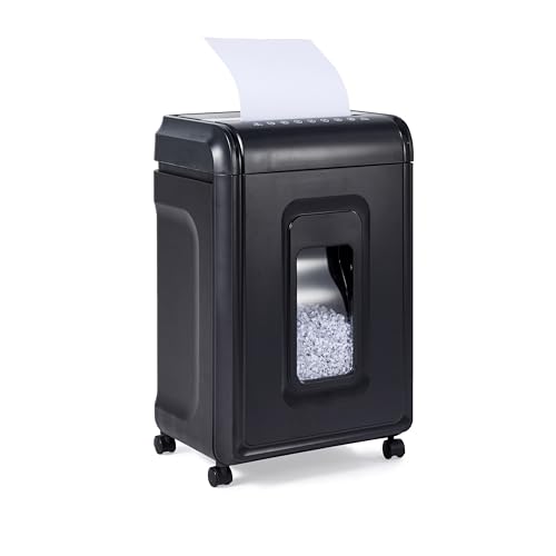 Image of Amazon Basics 18 Sheet Micro Cut Paper, CD, and Credit Card Shredder, Black