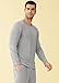 Latuza Men's Viscose Pajama Top Long Sleeves Sleep T-Shirt L Light Gray