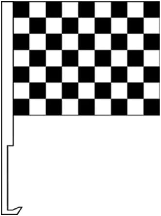 NEOPlex Checkered Black/White Car Window Flag