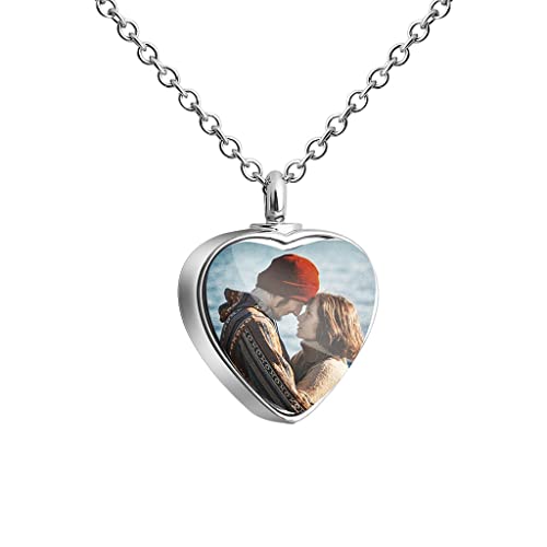 Pertparkg Pendant Necklace,Sublimation Blank Necklaces Metal Pendant Base With Clasp Chain Diy Customized Photo Dog Tag Craft Pendant For Men Women, White,Silver, 28X28Mm/1.1X1.1In #TOP7