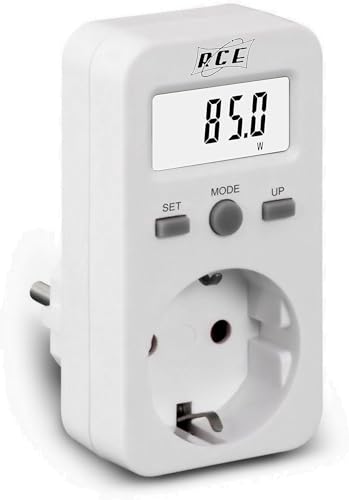 Misuratore Di Consumo Dell'Energia Elettrica Rce Pm220 - Marchio Italiano - Strumento Ideale Per Misurare I Consumi In Casa - Di Facile Utilizzo E Con