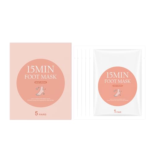 10 pares de calcetines para máscara de pies, hidratación intensa para pies secos y talones agrietados, mascarilla para pies exfoliante suave para reducir los callos ideal para el cuidado de los pies