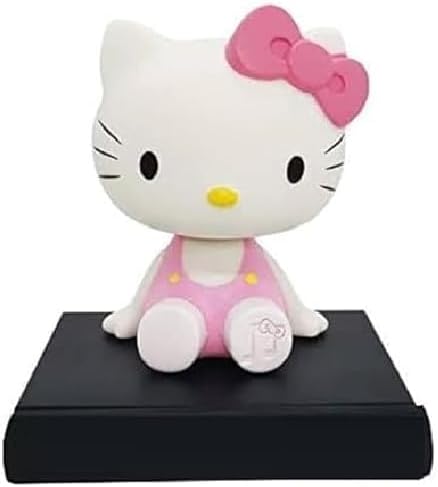 Hello Kitty Bobblehead Action Figure with Mobile Holder, Pink Multi-Color, PVC, 13cm, Ages 5+