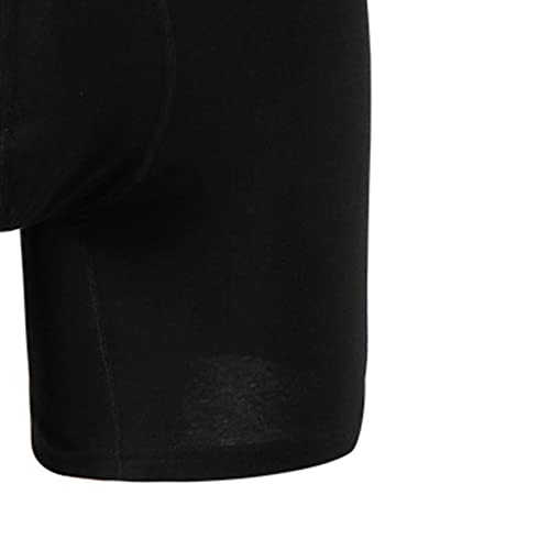 Jesilunmamy Men's High Waist Sport Underpants Tummy Control Shapewear Body Shaper Boxer Briefs Solid Color Athletic Underwear (Black30-1Pc,3X-Large) #TOP3