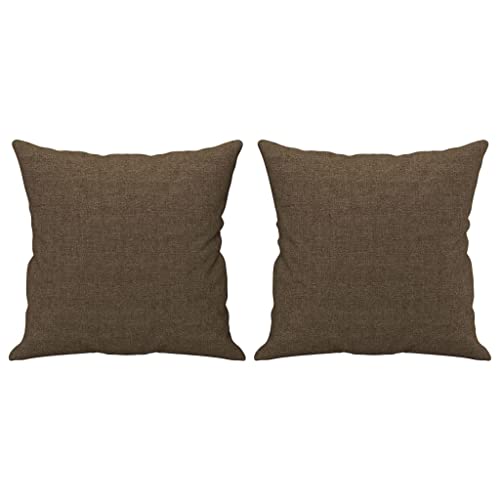 Coussins décoratifs marron 40x40 cm lot de 2 avec inserts - 3